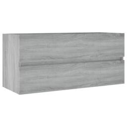 Berkfield Home Sink Cabinet Grey Sonoma 100x38.5x45 cm Engineered Wood - thumbnail 2