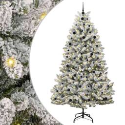 Berkfield Home Artificial Christmas Tree Green & White 240 cm PVC & Metal - thumbnail 2