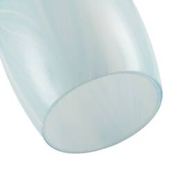 Happy Homewares Modern Marble Effect Glass Cylindrical Pendant Light Shade in Baby Blue - thumbnail 5