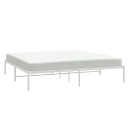 Berkfield Home Metal Bed Frame White 180x200 cm Super King - thumbnail 3