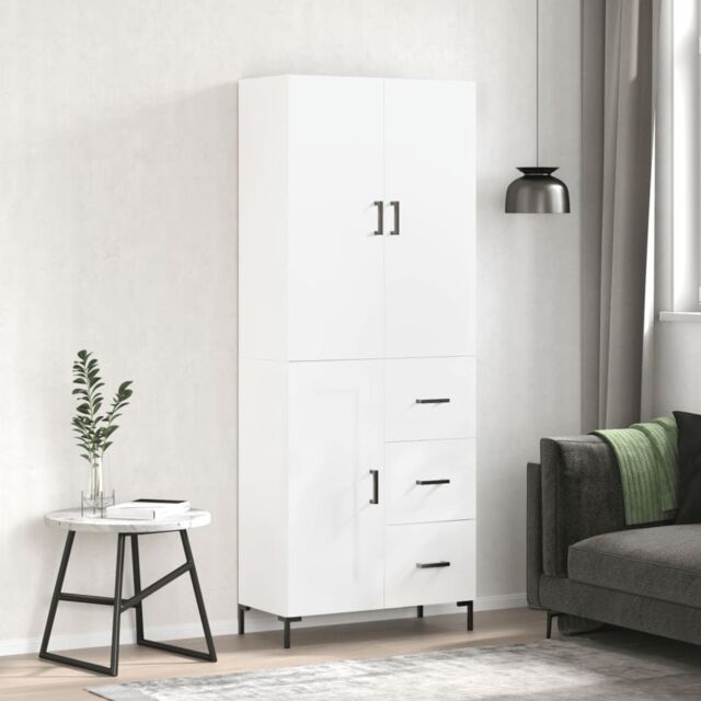 Berkfield Home Highboard White 69.5x34x180 cm Engineered Wood - image 1