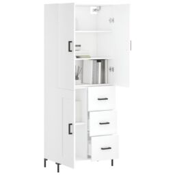 Berkfield Home Highboard White 69.5x34x180 cm Engineered Wood - thumbnail 3