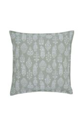Murmur 'Arna' Cotton Cushion in Light Green - Size: 50 cm x 50 cm