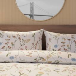 Snug City Floral Complete Bedding Set Duvet Cover Set Pillowcase Fitted Sheet in Pink - Size: Single - thumbnail 4