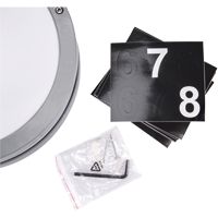 CGC Lighting STAX Round Grey LED Outdoor Wall Light Bulkhead with House Number Pack in White - thumbnail 5