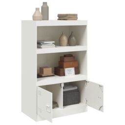 Berkfield Home Sideboard White 67x39x107 cm Steel - Size: 67 x 39 x 107 cm - thumbnail 4