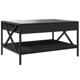 Berkfield Home Coffee Table with Infinity LED Black 70x50x38 cm - Size: 70 x 50 x 38 cm - thumbnail 8
