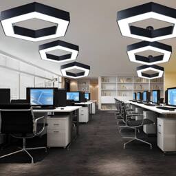 ENER-J HexaGlow Hollow Hexagon LED Light 50W CCT in Black - thumbnail 7