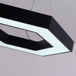 ENER-J HexaGlow Hollow Hexagon LED Light 50W CCT in Black - thumbnail 5