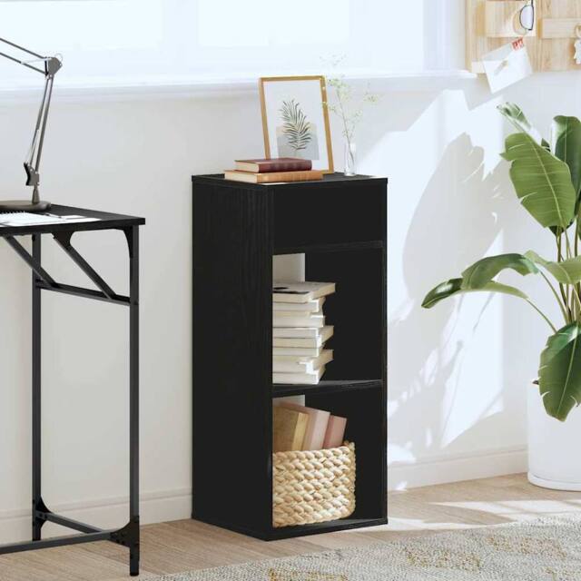 Berkfield Home Decorative Book Cabinet Black 34x31x80 cm Engineered Wood - Size: 34 x 31 x 80 cm - image 1