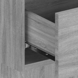Berkfield Home Bed Headboard with Cabinets Grey Sonoma Engineered Wood - thumbnail 6
