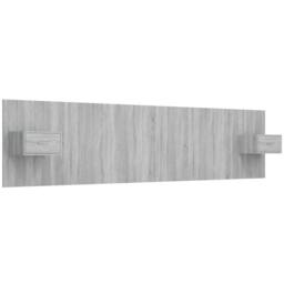 Berkfield Home Bed Headboard with Cabinets Grey Sonoma Engineered Wood - thumbnail 1