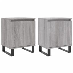 Berkfield Home Bedside Cabinets 2 pcs Grey Sonoma 40x30x50 cm Engineered Wood - Size: 40 x 30 x 50 cm - thumbnail 2