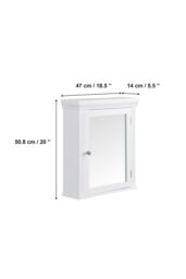 Teamson Home Bathroom Stratford Wooden Mirrored Medicine Cabinet White - thumbnail 4