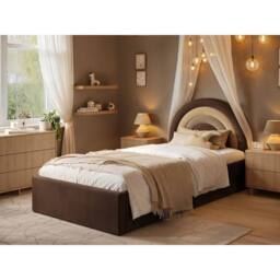 Flair Ava Single Ottoman Bed in Brown