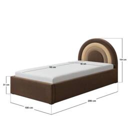Flair Ava Single Ottoman Bed in Brown - thumbnail 7