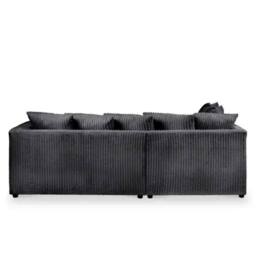 SNUG FURNITURE BIRMINGHAM LTD Camden Jumbo Cord Left Hand Corner Sofa Set in Black - thumbnail 3
