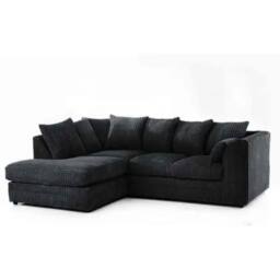 SNUG FURNITURE BIRMINGHAM LTD Camden Jumbo Cord Left Hand Corner Sofa Set in Black - thumbnail 1