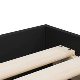 Berkfield Home Modern Bed Frame with Drawers without Mattress Black 75x190 cm Sm - Size: Small Single - thumbnail 9