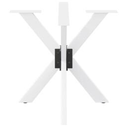 Berkfield Home Modern Dining Table Leg Spider Shape White 85x85x(72-73) cm Steel - thumbnail 1