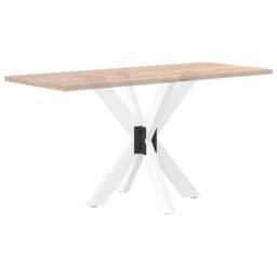 Berkfield Home Modern Dining Table Leg Spider Shape White 85x85x(72-73) cm Steel - thumbnail 6
