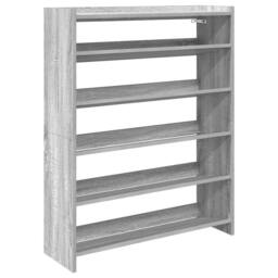 Berkfield Home Shoe Rack Grey Sonoma 80x25x100 cm Engineered Wood - Size: 80 x 25 x 100 cm - thumbnail 3