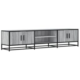 Berkfield Home TV Cabinet Grey Sonoma 180x35x41 cm Engineered Wood - Size: 180 x 35 x 41 cm - thumbnail 2