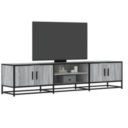 Berkfield Home TV Cabinet Grey Sonoma 180x35x41 cm Engineered Wood - Size: 180 x 35 x 41 cm - thumbnail 1