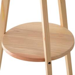 Wyld Haus Laravi Natural Wood Tripod Floor Lamp Linen Shade & Shelf 154cm in Cream - thumbnail 9