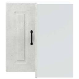 Berkfield Home Kitchen Wall Corner Cabinet Kalmar Concrete Grey Engineered Wood - thumbnail 4