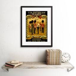 "Artery8 War WWI Britain Enlist Coldstream Guard King Framed Art Print in Brown - Size: W12"" x H16""" - thumbnail 2
