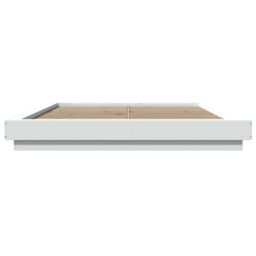 Berkfield Home Bed Frame with LED Lights without Mattress White 150x200cm - Size: 150x200 cm - thumbnail 5