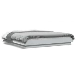 Berkfield Home Bed Frame with LED Lights without Mattress White 150x200cm - Size: 150x200 cm - thumbnail 2