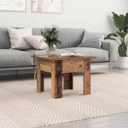 Berkfield Home Coffee Table Old wood 55 x 55 x 42 cm Engineered wood in Brown - thumbnail 2