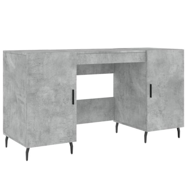 Berkfield Home Desk Concrete Grey 140x50x75 cm Engineered Wood - Size: 140 x 50 x 75 cm - image 1