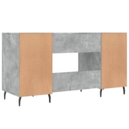 Berkfield Home Desk Concrete Grey 140x50x75 cm Engineered Wood - Size: 140 x 50 x 75 cm - thumbnail 8