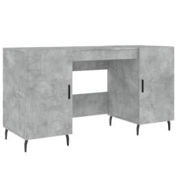 Berkfield Home Desk Concrete Grey 140x50x75 cm Engineered Wood - Size: 140 x 50 x 75 cm