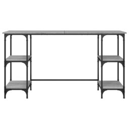 Berkfield Home Desk Grey Sonoma 140x50x75 cm Metal & Engineered Wood - Size: 140 x 50 x 75 cm - thumbnail 5