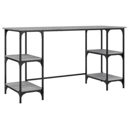 Berkfield Home Desk Grey Sonoma 140x50x75 cm Metal & Engineered Wood - Size: 140 x 50 x 75 cm - thumbnail 2