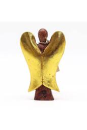 KDMD Hati Hati Angel Handcrafted 15cm Wooden Sacred Angel Gift in Brown - thumbnail 2