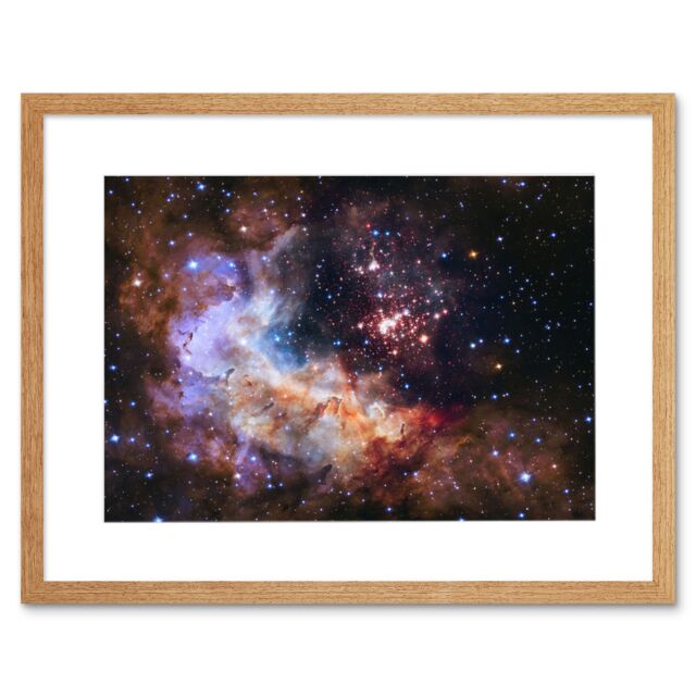 Artery8 Wall Art Print Hubble Space Astronomy Nasa Unveils Celestial Fireworks 25th Anniversary Giant Cluster Westerlund 2 Colourful Nebula Dust - image 1