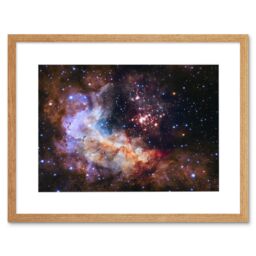 Artery8 Wall Art Print Hubble Space Astronomy Nasa Unveils Celestial Fireworks 25th Anniversary Giant Cluster Westerlund 2 Colourful Nebula Dust - thumbnail 1