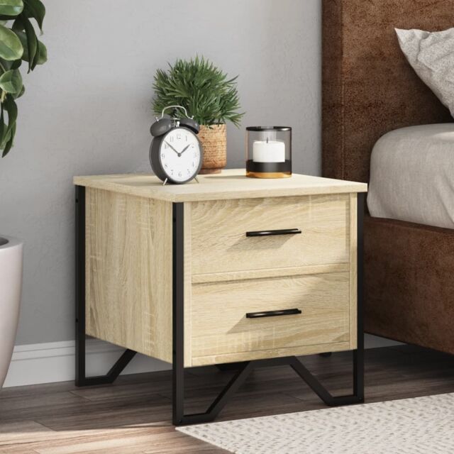 Berkfield Home Bedside Cabinets 2 pcs Sonoma Oak 40x41x40 cm Engineered Wood in Brown - Size: 40 x 41 x 40 cm - image 1