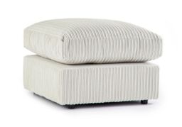 Snugg Furniture UK Limited Milo Jumbo Cord Fabric Footstool in Cream