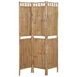 Berkfield Home 3-Panel Room Divider Bamboo 120x180 cm in Brown - thumbnail 3