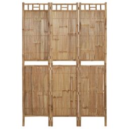 Berkfield Home 3-Panel Room Divider Bamboo 120x180 cm in Brown