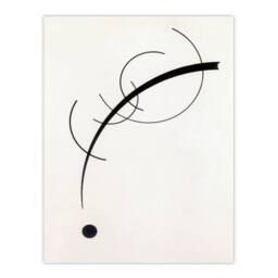 Artery8 Wassily Kandinsky Framed Wall Art Print Free Curve to the Point in White - Size: A4 - thumbnail 3
