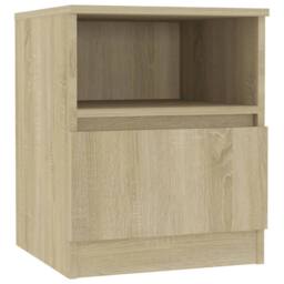 Berkfield Home Bed Cabinets 2 pcs Sonoma Oak 40x40x50 cm Engineered Wood in Natural - Size: 40 x 40 x 50 cm - thumbnail 3
