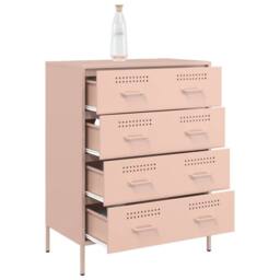 Berkfield Home Sideboard Pink 68x39x89 cm Steel - Size: 68 x 39 x 89 cm - thumbnail 5