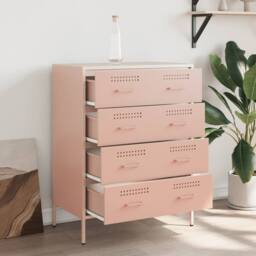 Berkfield Home Sideboard Pink 68x39x89 cm Steel - Size: 68 x 39 x 89 cm